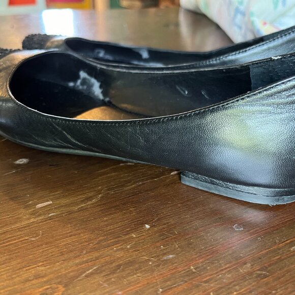 Nine West Black Flats with Jewels Size 8 - Picture 3 of 4